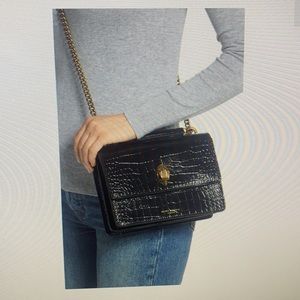 COPY - Kurt Geiger London Shoreditch Crocodile Embossed Leather Crossbody Bag